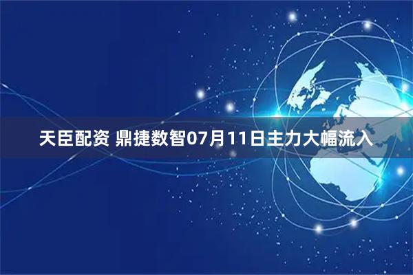 天臣配资 鼎捷数智07月11日主力大幅流入