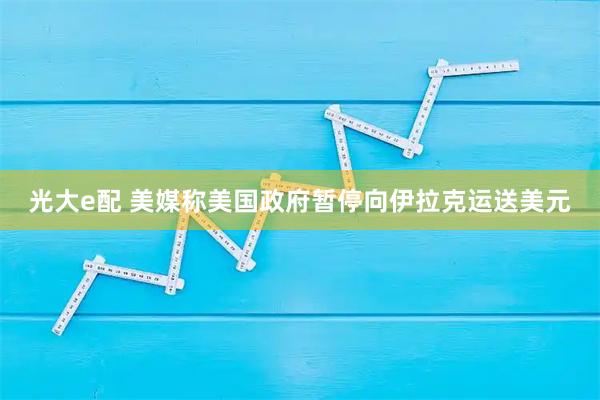 光大e配 美媒称美国政府暂停向伊拉克运送美元